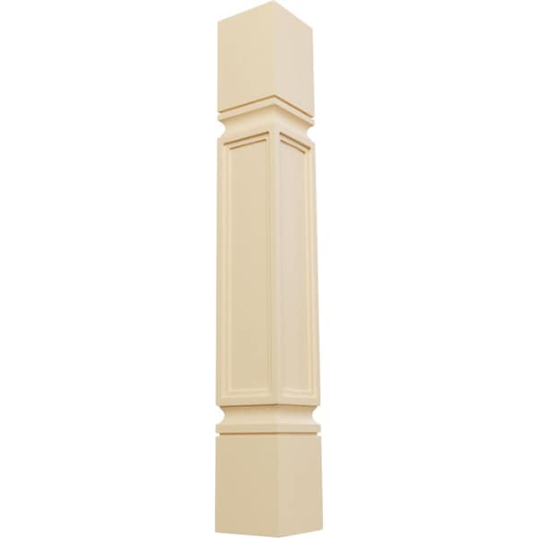 Ekena Millwork 5"W x 5"D x 35 1/2"H Kent Raised Panel Cabinet Column, Maple COL05X05X35KEMA - main